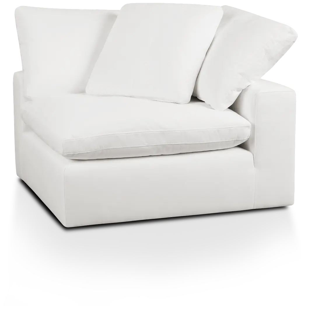 Nixon White Fabric Corner Chair Nixon White Fabric Corner Chair