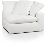 Nixon White Fabric Corner Chair