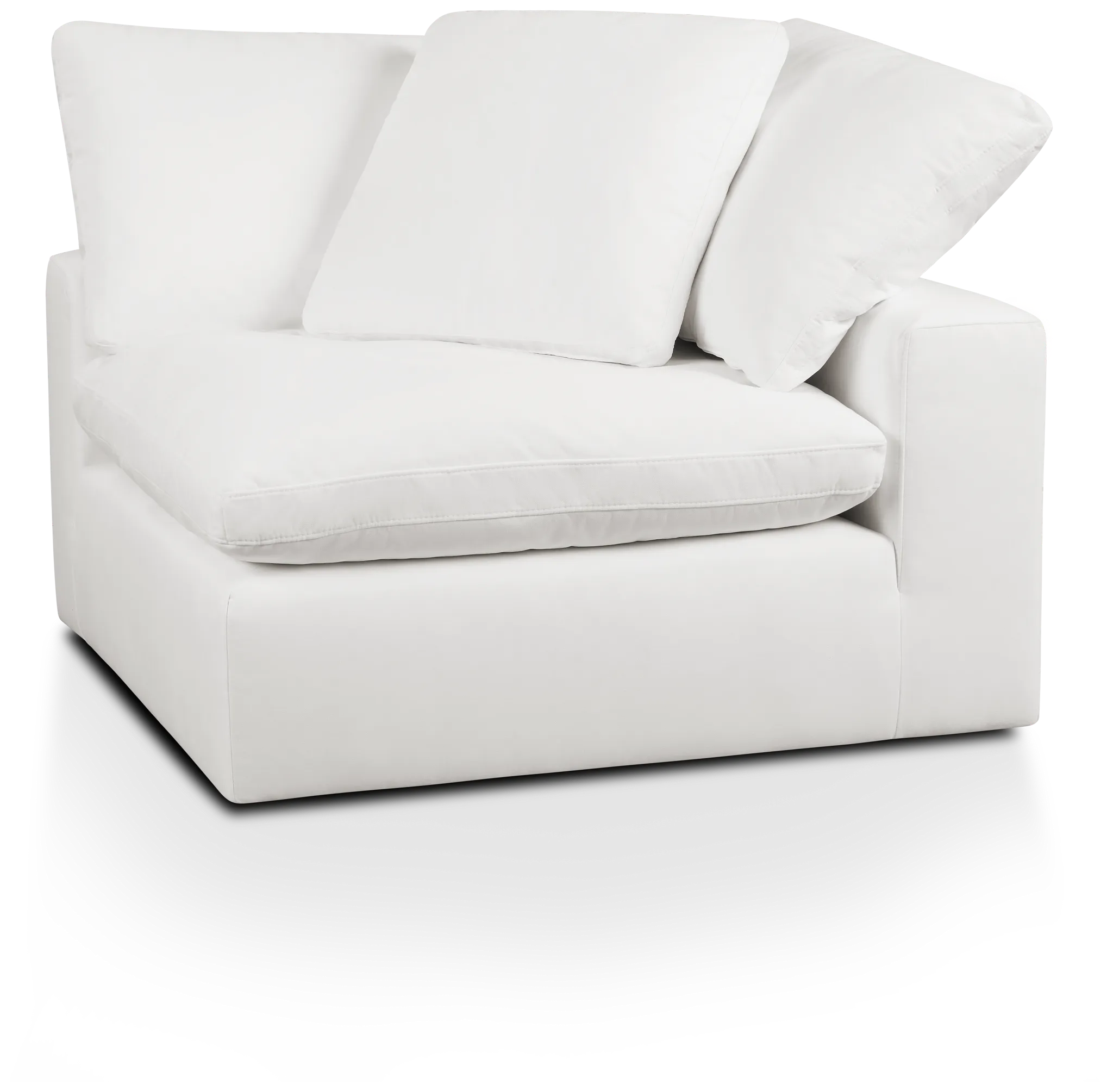 Nixon White Fabric Corner Chair