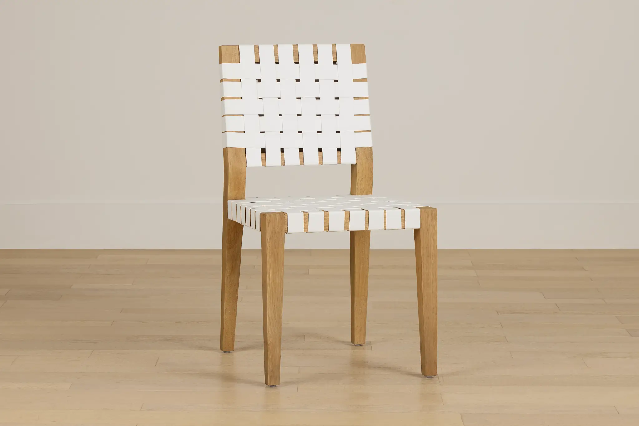 Haven White Woven Leather Side Chair Haven White Woven Leather Side Chair