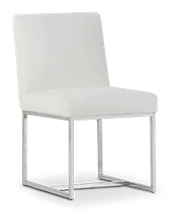 Miami White Micro Upholstered Side Chair