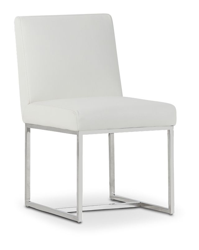 Miami White Micro Upholstered Side Chair