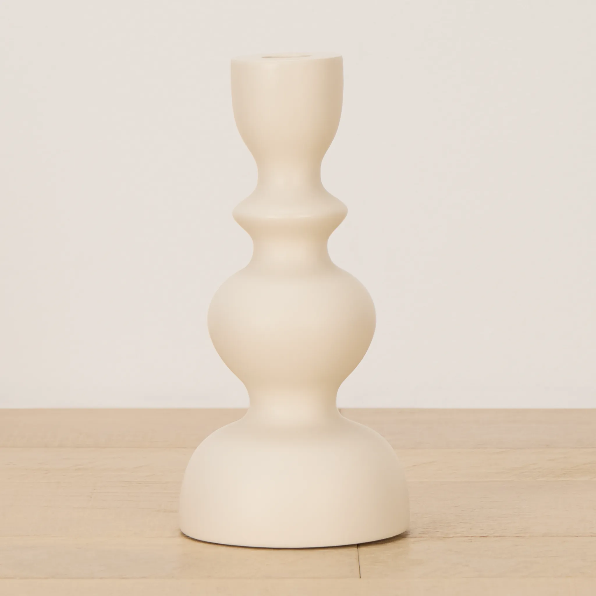 Ula Beige Candle Holder