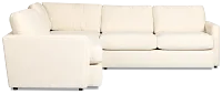 Maxwell Light Beige Fabric Small Two-arm Sectional