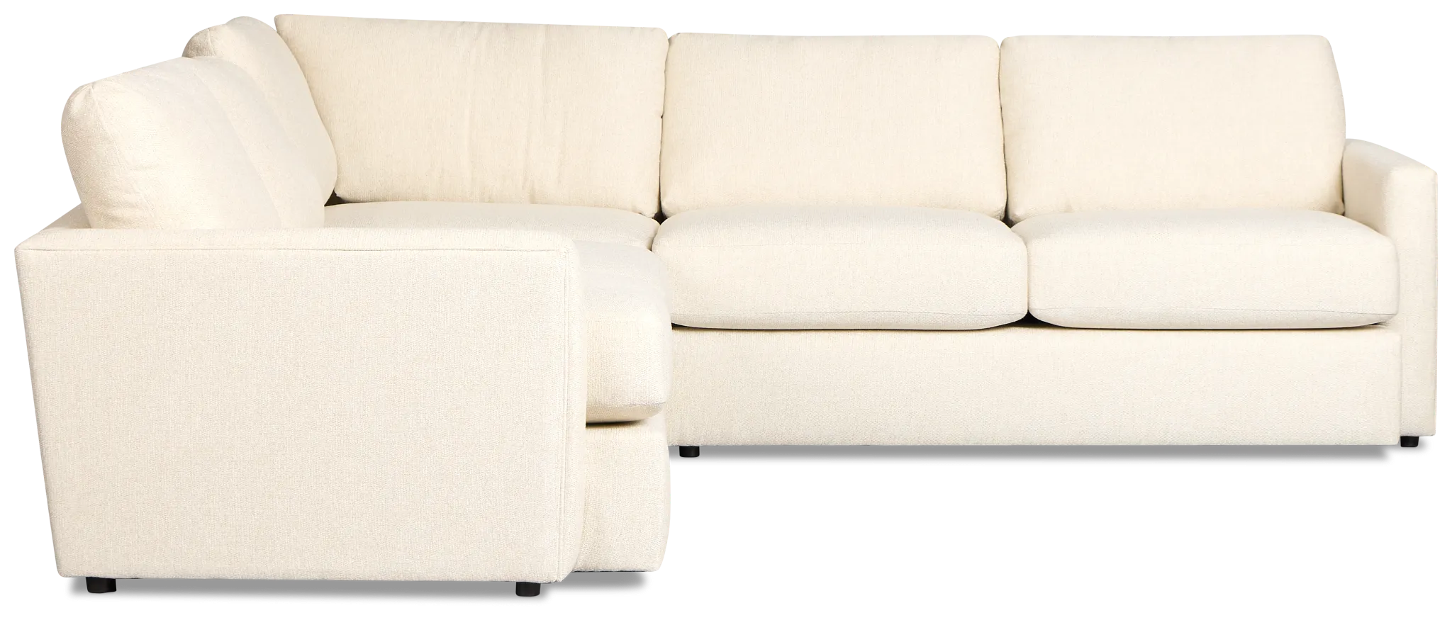 Maxwell Light Beige Fabric Small Two-arm Sectional
