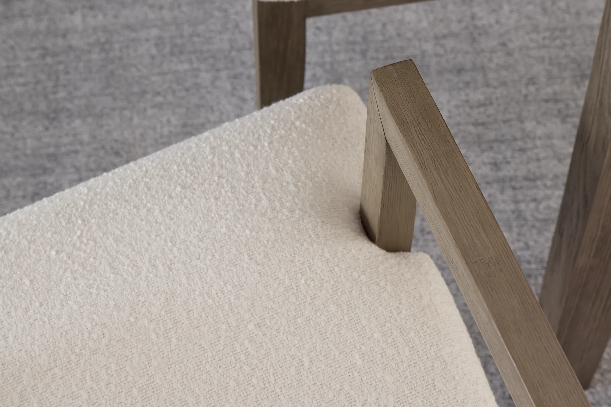 Alden Gray Round Upholstered Arm Chair