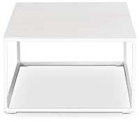 Malaga White Rect Coffee Table