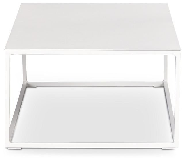 Malaga White Rect Coffee Table