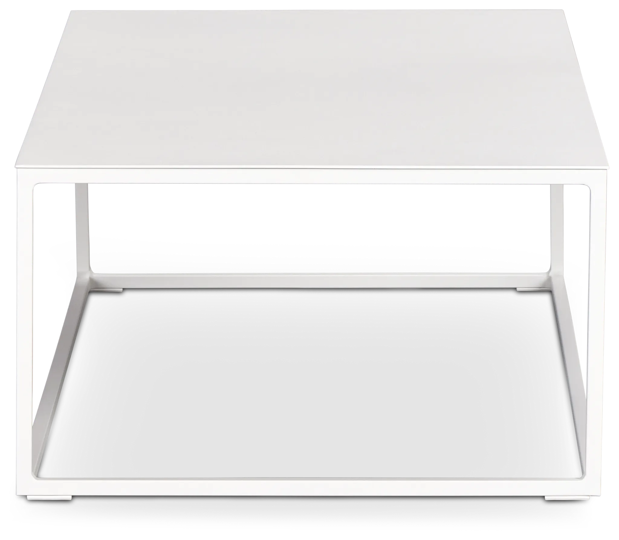 Malaga White Rect Coffee Table