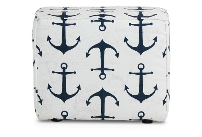 Anchor Blue Indoor/outdoor Accent Ottoman