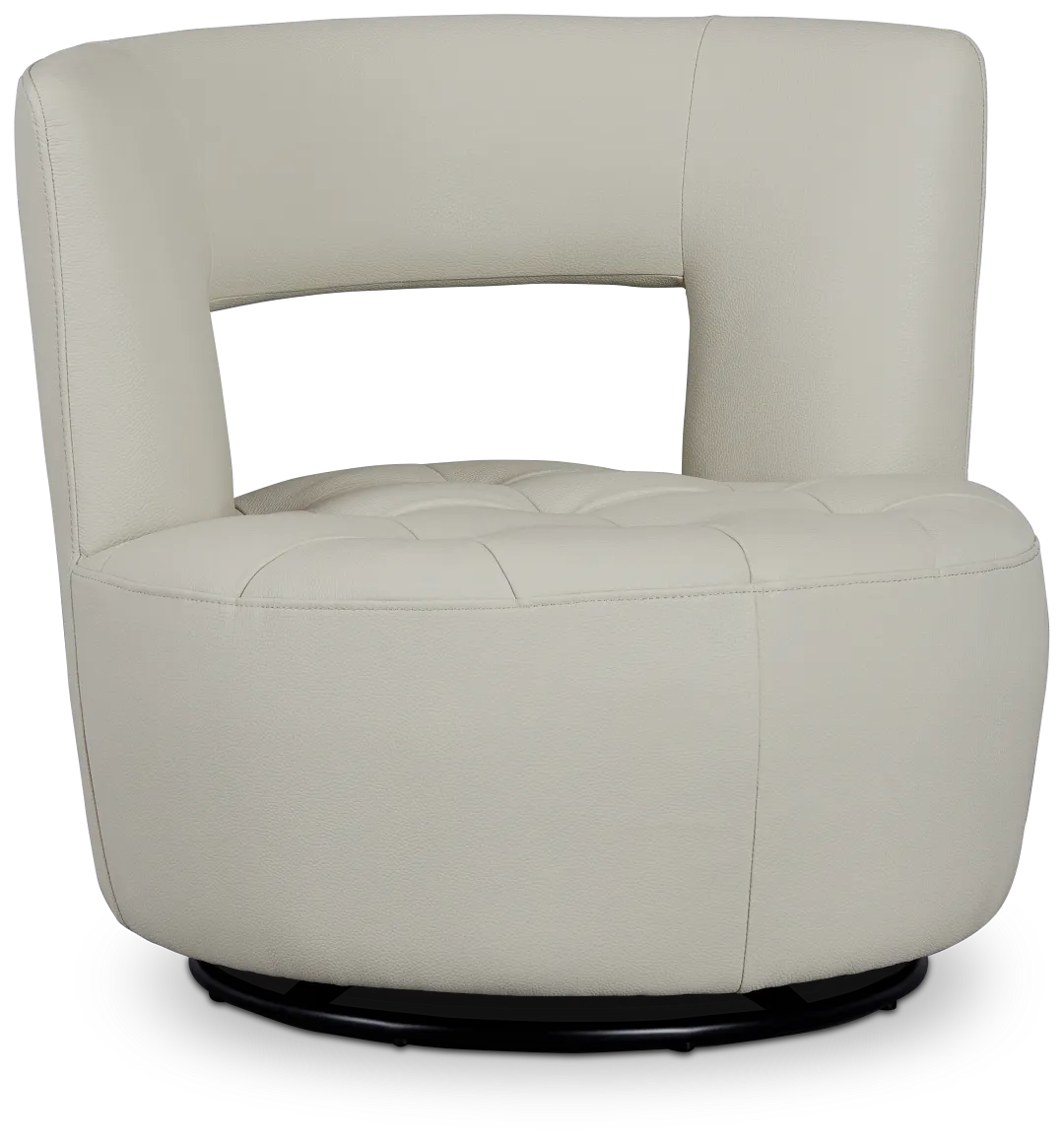Zion Light Beige Micro Swivel Accent Chair