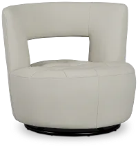 Zion Light Beige Micro Swivel Accent Chair