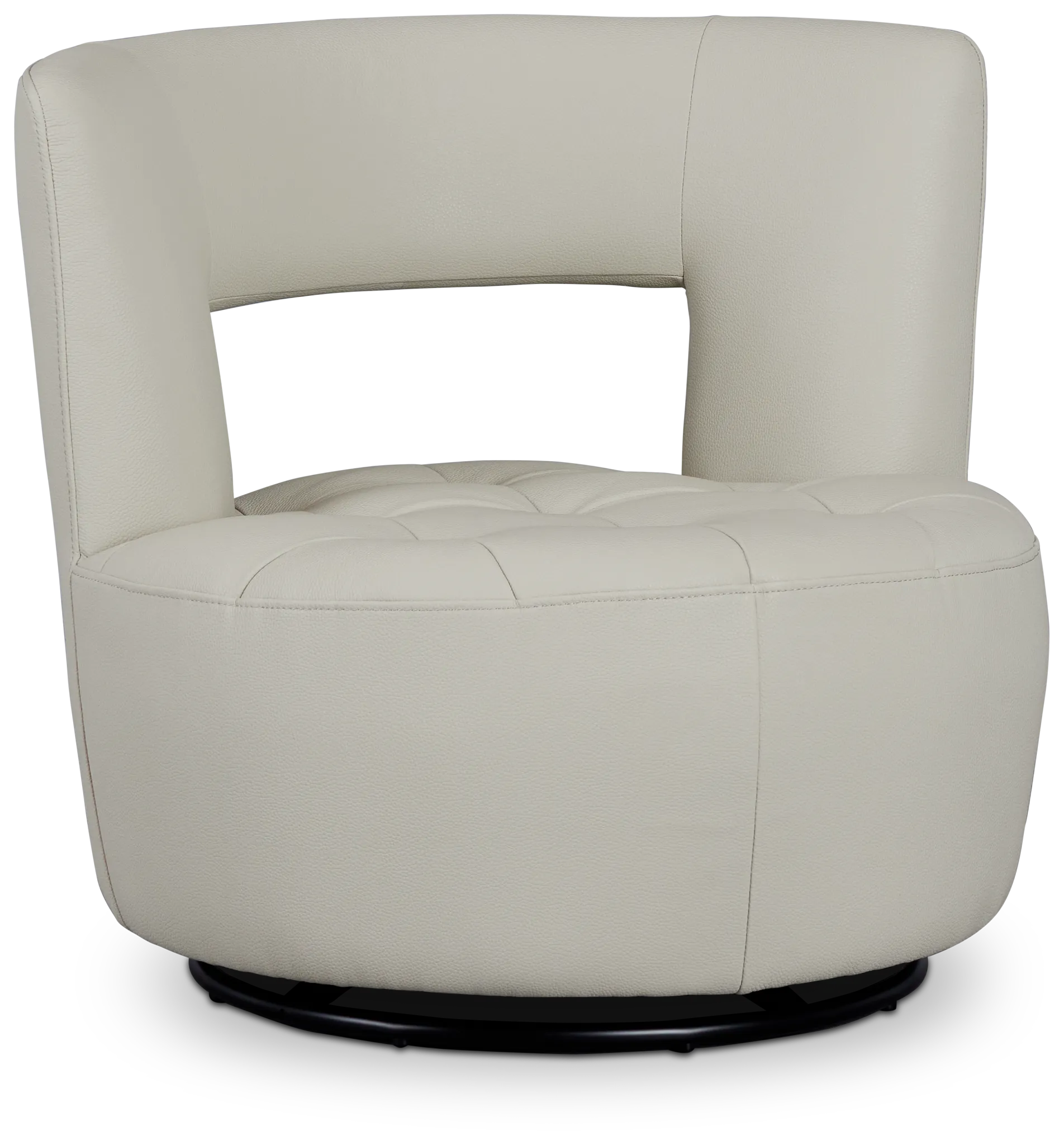 Zion Light Beige Micro Swivel Accent Chair