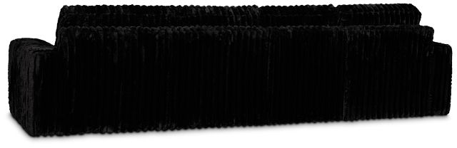 Teddy Black Fabric Small Left Chaise Sectional