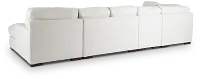 Veronica White Down Large Left Bumper Sectional