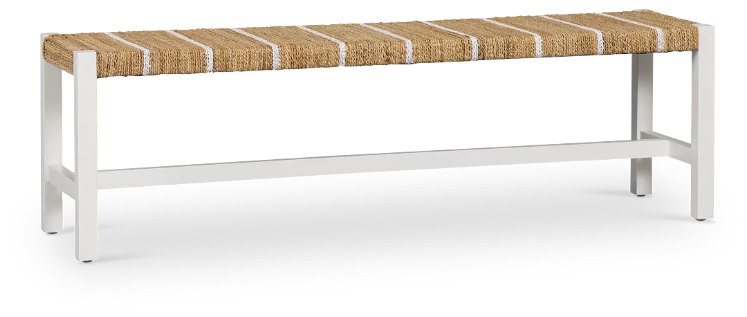 Nantucket Light Tone Woven Dining Bench