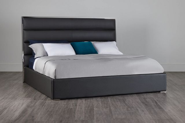 Cortina Gray Uph Platform Bed