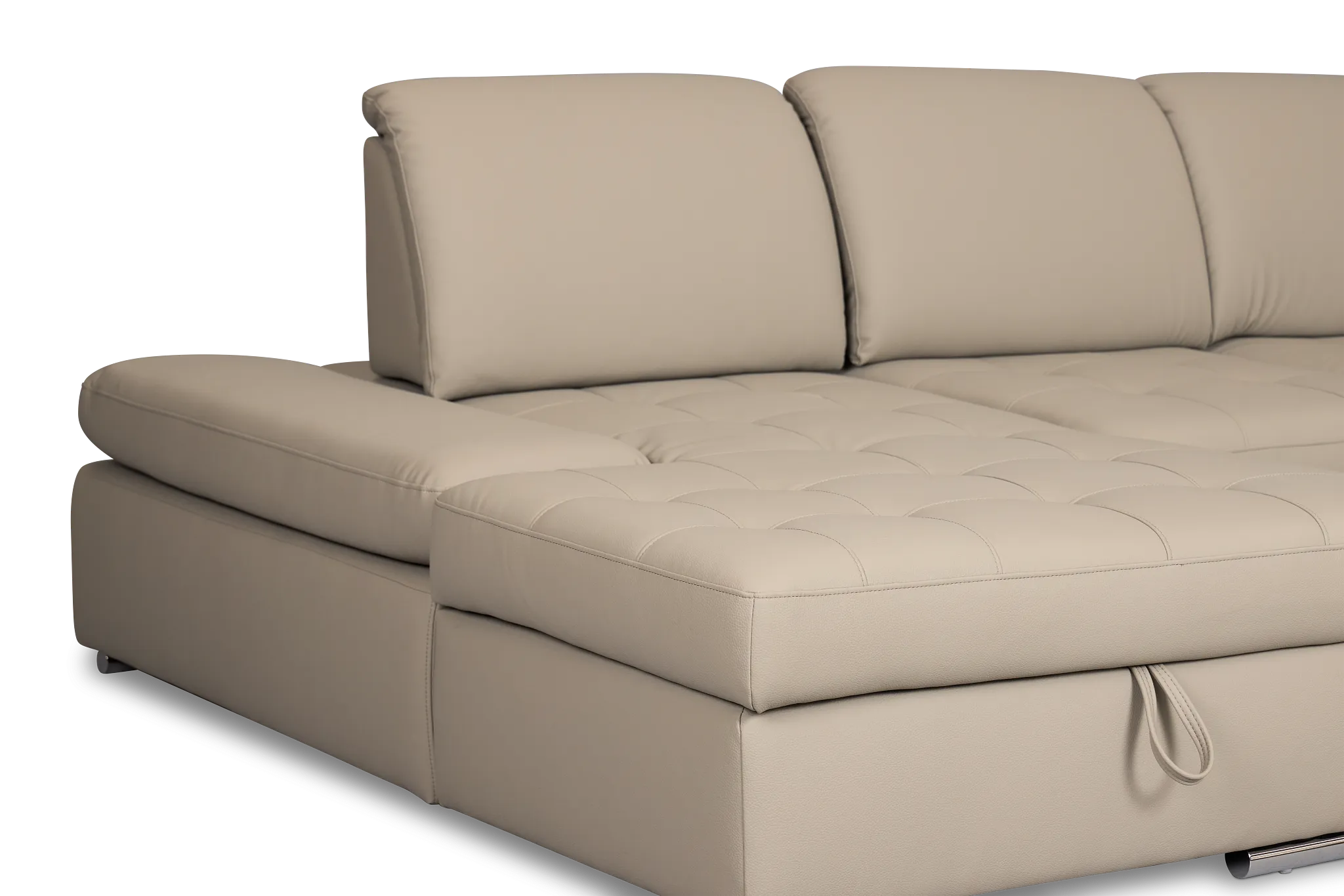 Eden Gray Micro Left Chaise Sleeper Sectional