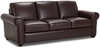 Lincoln Medium Brown Lthr/vinyl Sofa
