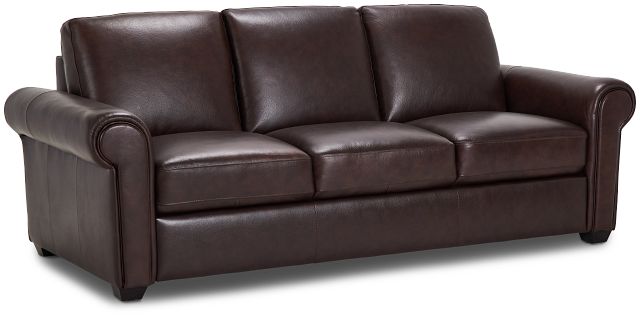 Lincoln Medium Brown Lthr/vinyl Sofa