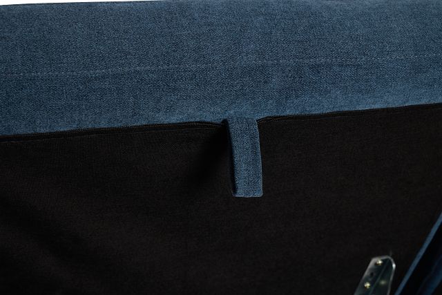 Addie Blue Fabric 3-piece Modular Storage Sofa