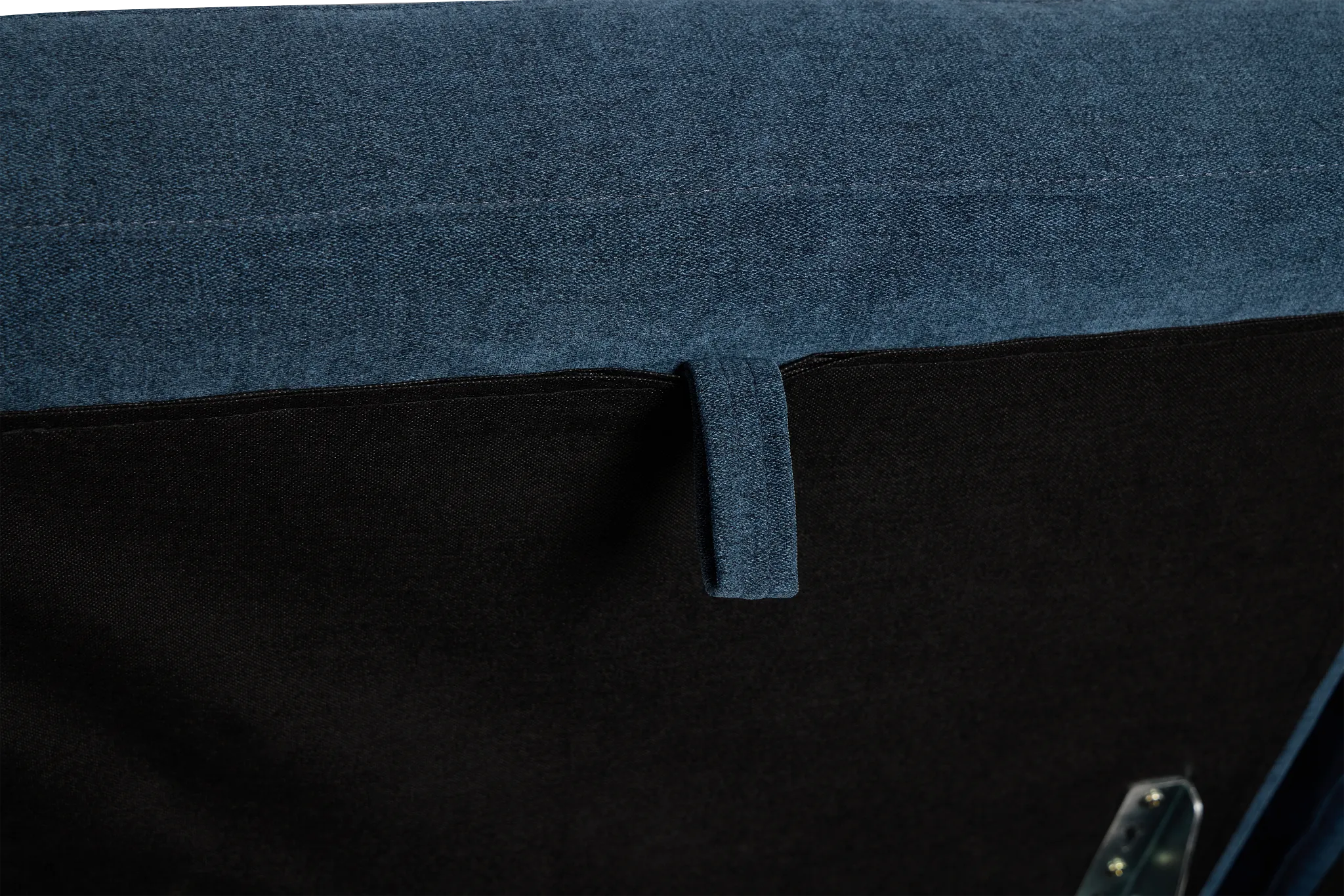 Addie Blue Fabric 3-piece Modular Storage Sofa