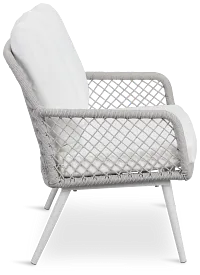 Andes White Woven Sofa