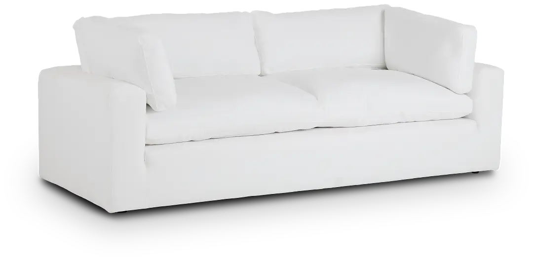 Grant White Fabric Sofa Grant White Fabric Sofa