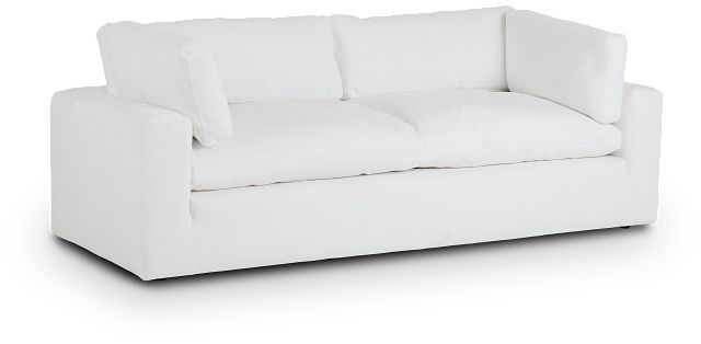 Grant White Fabric Sofa