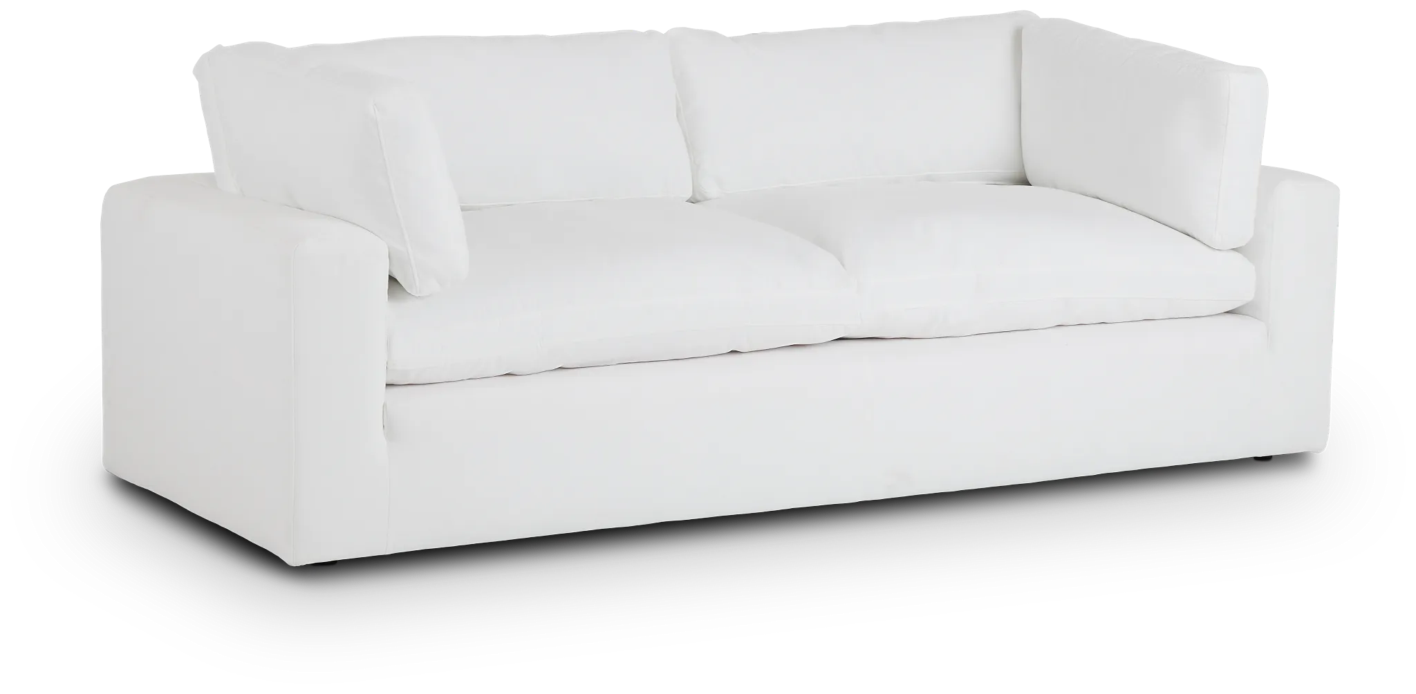Grant White Fabric Sofa