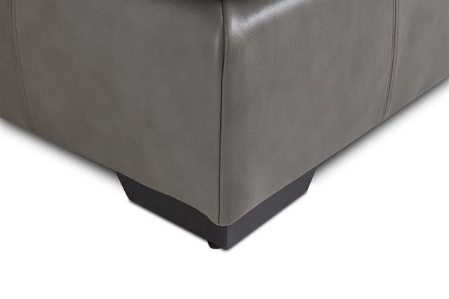 Dawkins Gray Leather Right Chaise