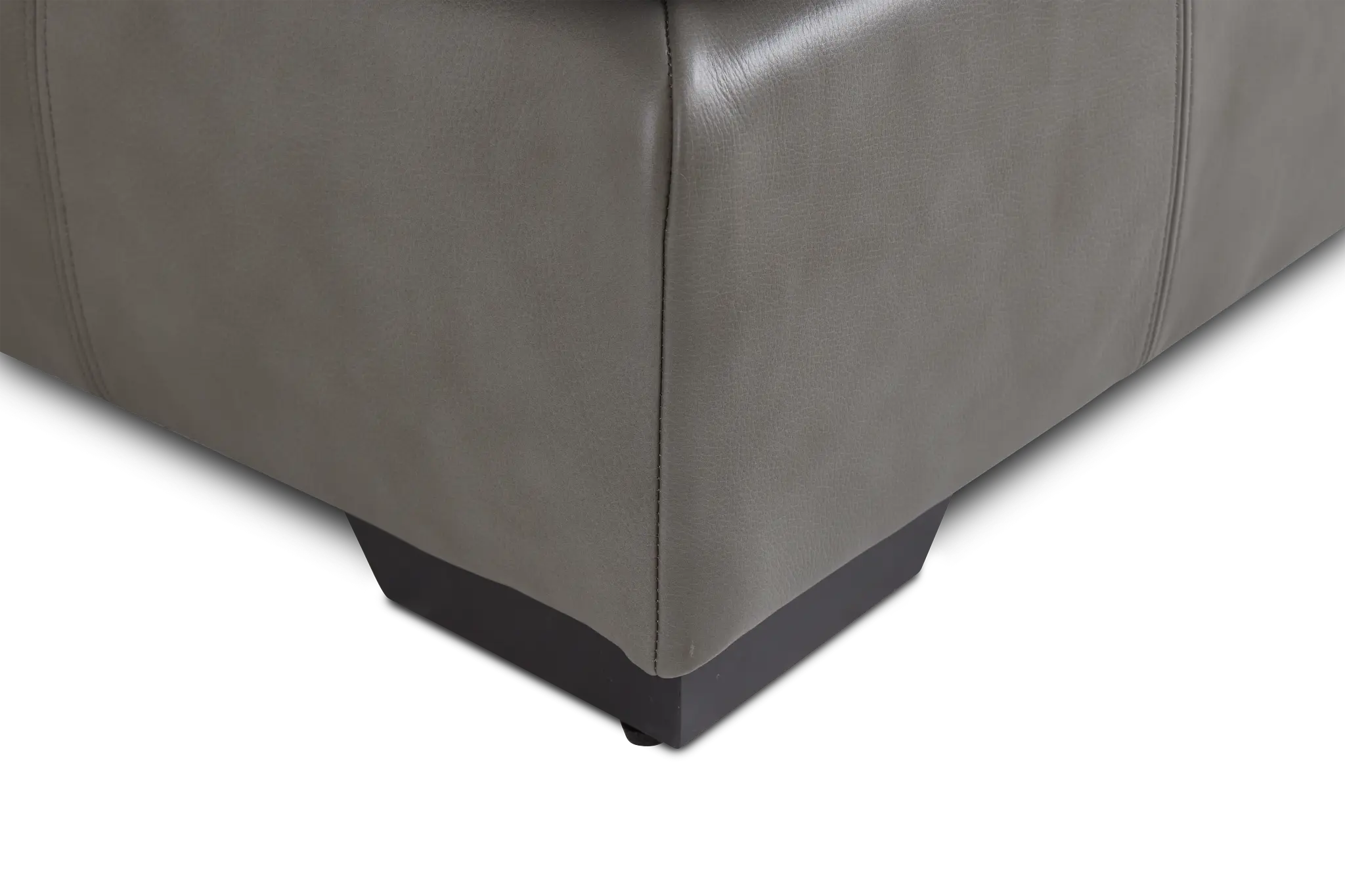 Dawkins Gray Leather Right Chaise Dawkins Gray Leather Right Chaise