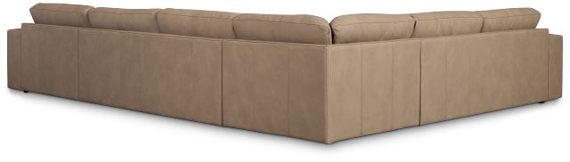 Kellan Taupe Leather Medium Right Chaise Sectional