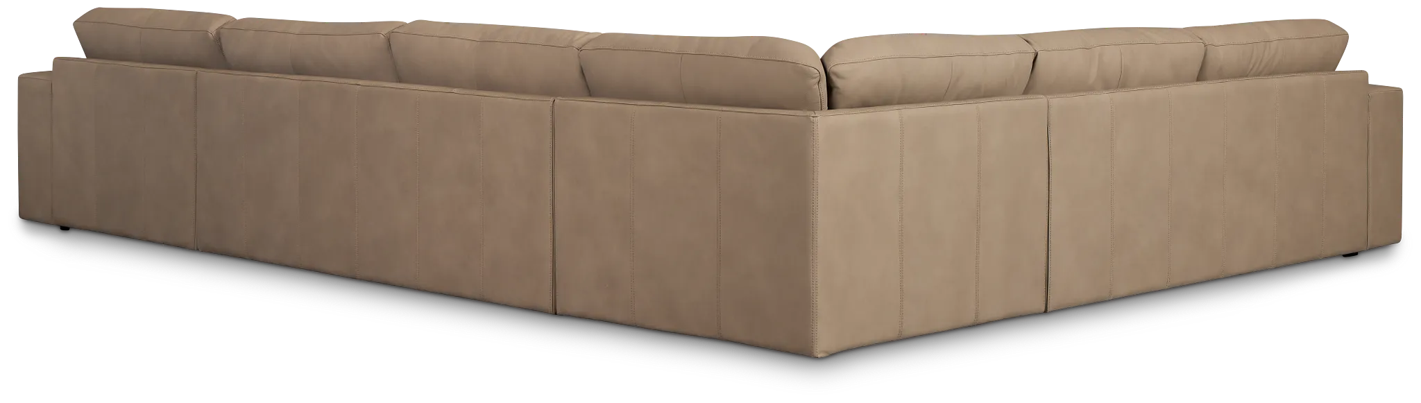 Kellan Taupe Leather Medium Right Chaise Sectional