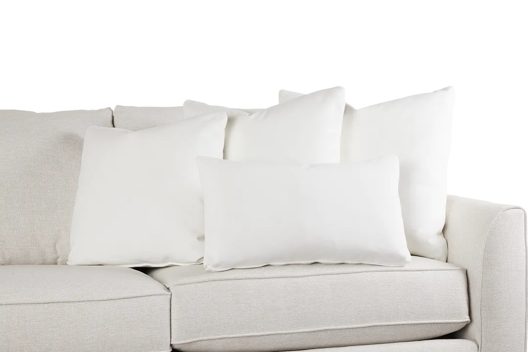 Reign White 24" Accent Pillow