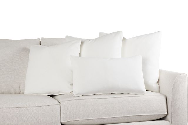 Reign White 24" Accent Pillow