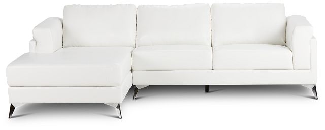 Gianna White Micro Left Chaise Sectional