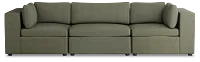 Destin Sutton Green Fabric 3 Piece Modular Sofa
