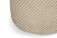 Jordan Ivory Round Accent Pouf