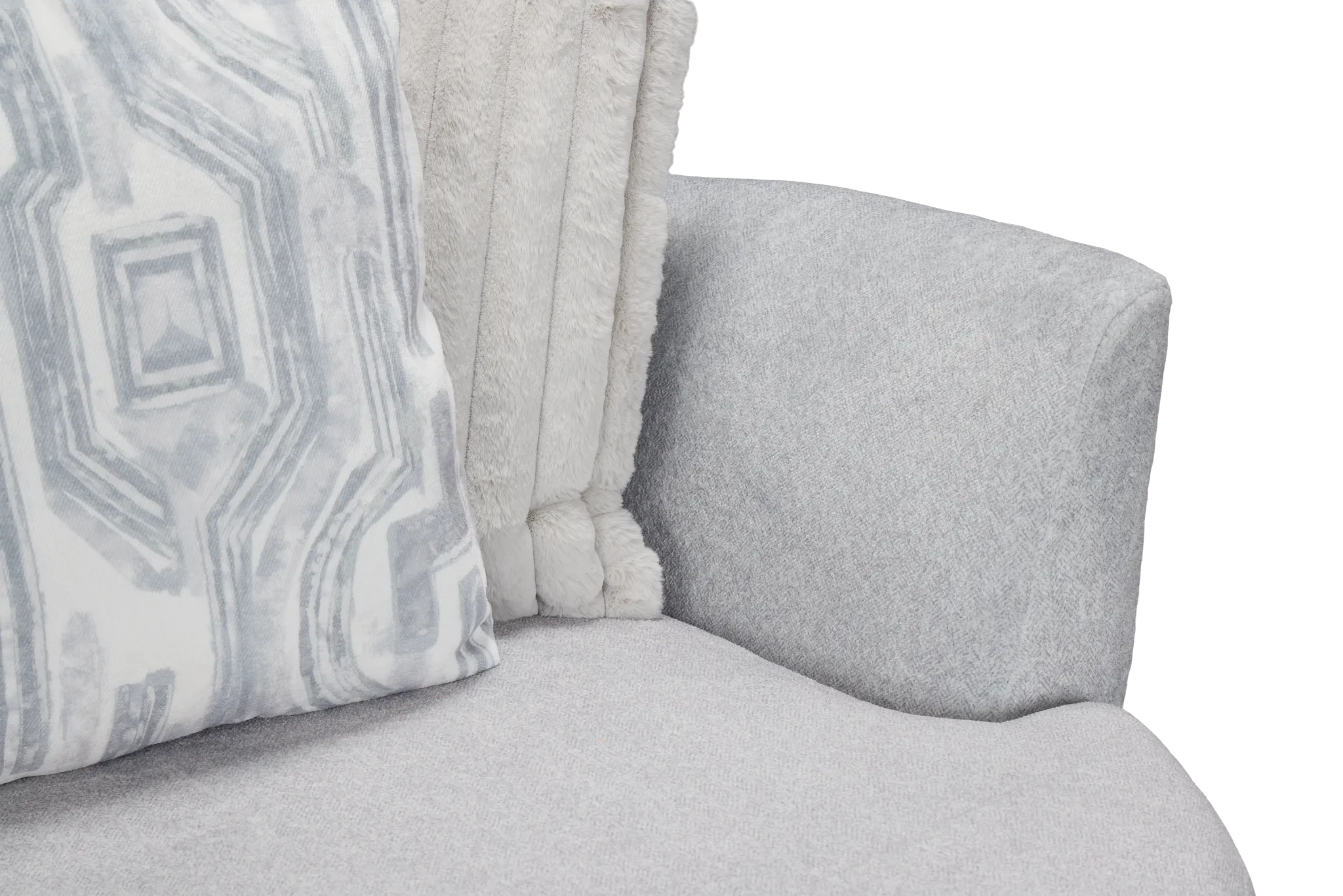 Kylie Light Gray Fabric Swivel Chair