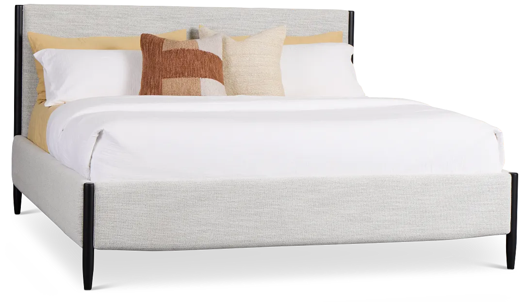 Stockton Black Uph Panel Bed