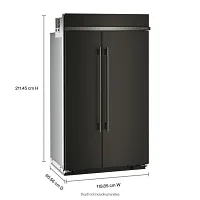 Kitchenaid 748 Series Black 48" Built In Side By Side Refrigerator