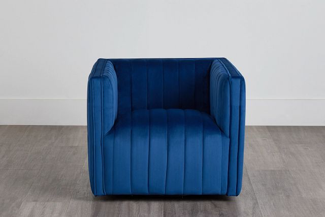 Cobra Dark Blue Velvet Accent Chair (0)