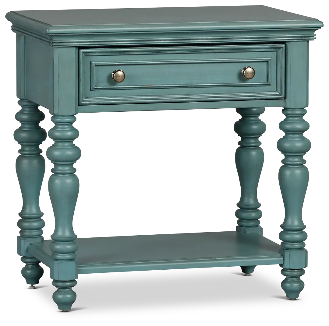 Savannah Teal 1-drawer Nightstand Savannah Teal 1-drawer Nightstand