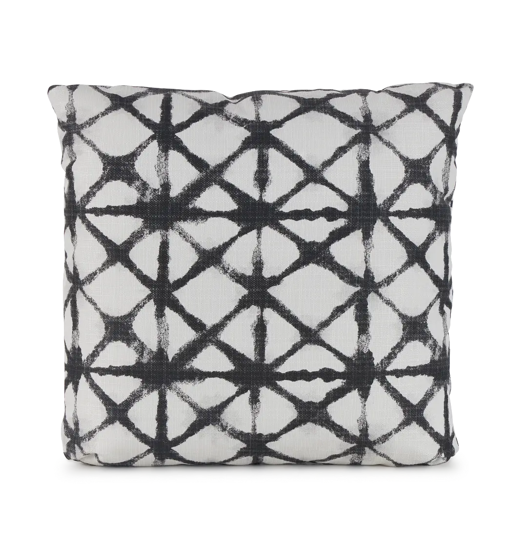 Shibori Black 18" Indoor/outdoor Square Accent Pillow Shibori Black 18" Indoor/outdoor Square Accent Pillow