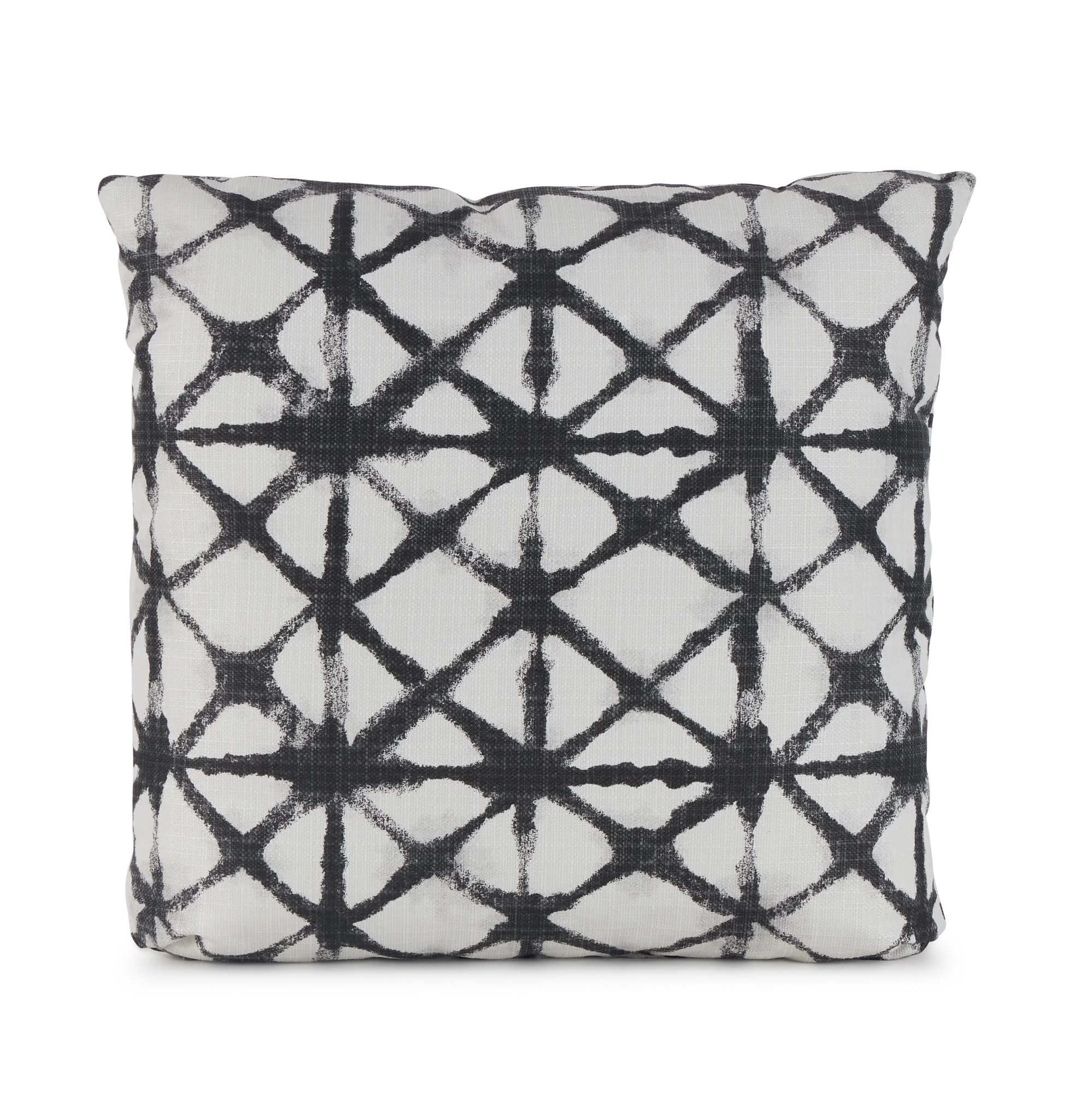 Shibori Black 18" Indoor/outdoor Square Accent Pillow