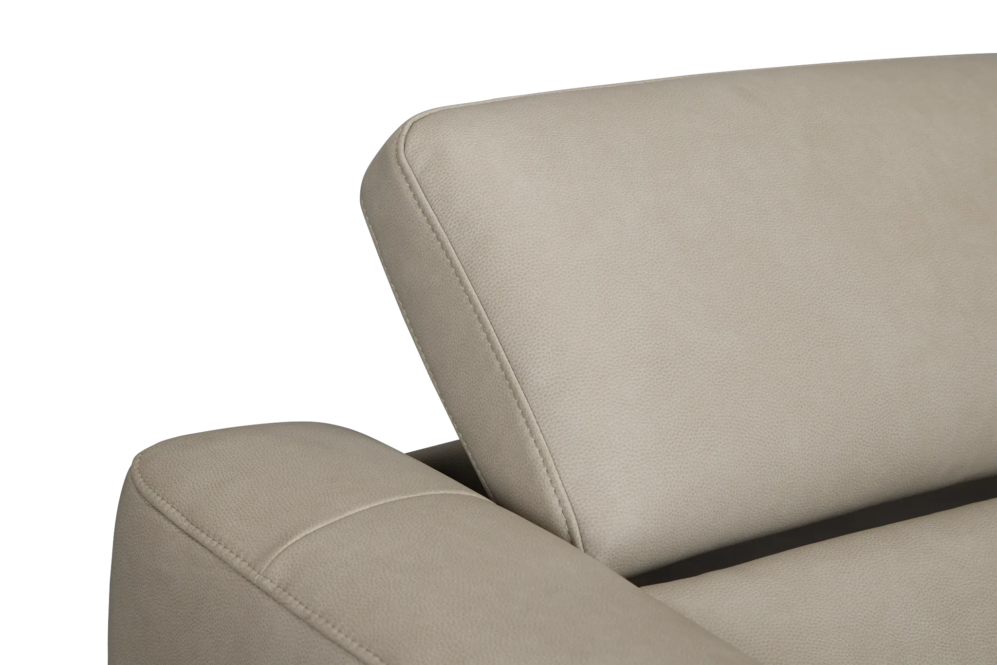 Melody Light Gray Micro Medium Triple Power 2-arm Sectional