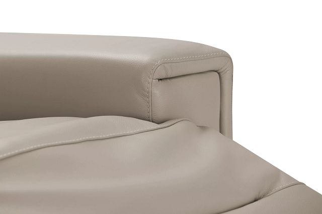 Porto Beige Lthr/vinyl Power Recliner With Power Headrest