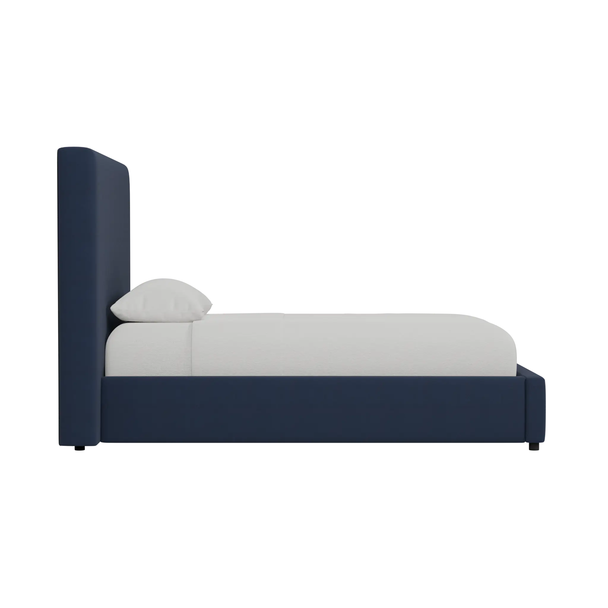 Grayton Joya Dark Blue 54" Upholstered Platform Bed Grayton Joya Dark Blue 54" Upholstered Platform Bed