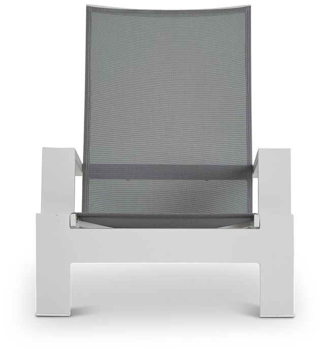 Linear White Ledge Pool Chair (2)